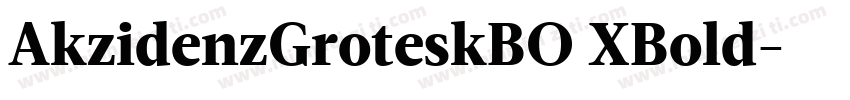 AkzidenzGroteskBO XBold字体转换